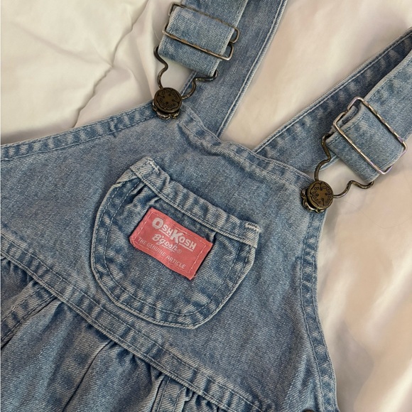 Vintage OshKosh shortalls with pink label 18M - Picture 2 of 5